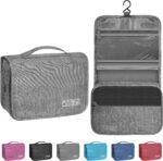 Toiletry Bag Travel Bag with Hanging Hook, Waterproof Shower Bathroom Hanging Toiletry Bag for Men Women,Small Multifunctional Makeup Cosmetic Bag,Portable Toiletries Bag Travel Organizer (Grey) - Image 2