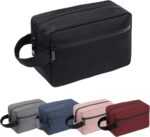 Travel Toiletry Bag for Women Men, Small Makeup Bag, Water-Resistant Cosmetic Bag, Cosmetic Pouch, Traveling Dopp Kit, Travel Essentials Accessories (Black) - Image 2