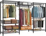 VIPEK V10 Garment Rack Large Size Heavy Duty Clothes Rack with Hanging Rods, Adjustable Shelves & 2 Slid Storage Baskets, Wire Clothing Rack 68.9" W x 15.7" D x 76.4" H, Max Load 920 LBS, Black - Image 2