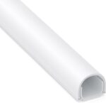 ZhiYo 113in Cord Covers for Wires on Wall, One Cord Hider Wall, Self-Adhesive Wire Covers for Cords, Paintable TV Cable Hider Cable Management Kit, 8X L14.2in, W0.5in H0.4in, White - Image 2