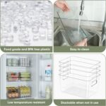 BALEINE Clear Plastic Storage Bins, Pantry Organization, BPA Free Stackable Refrigerator Organizers and Storage with Handles for Kitchen Fridge Cabinet Bathroom (6PK, 9.5x5.5x4.5) - Image 3