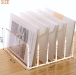 SANRUI Acrylic Desk Organizer, 5 Compartments Mail Organizer,Small File Holders Letter Organizer,Clear Office Organization,Multifunction Sorter Envelope Rack for Office,Home, School - Image 4
