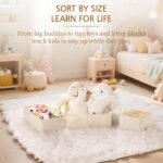 Criusia 15 Pack Drawer Organizer for Clothes, Foldable Dresser Dividers with 3 Sizes, Fabric Storage Bins – Beige - Image 3