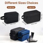 Elviros Travel Toiletry Bag for Women and Men,Lightweight Makeup Bag Hanging Dopp Kit with Shaving Compartment Cosmetic Organizer Small Tool Bag Travel Essentials,Gifts for Men(Black) - Image 5