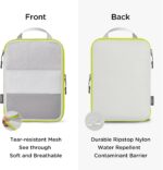 Cipway Mesh Compression Packing Cubes, Ultralight See Through Luggage Organizer Bags, Travel Essentials for Carry on Suitcase（3 Pcs,White） - Image 4