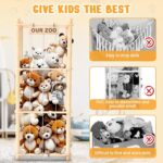 Stuffed Animal Storage & Organizer, Wooden Cute Zoo Toy Holder for Toddler Rooms, Playrooms & Bedrooms - Image 4