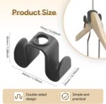 30pcs Clothes Hanger Hooks, Plastic Mini Cascading Organizer, Space Saving, Grey - Image 3