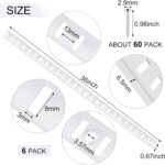 6 Pcs 36 Inch Metal Pilaster and 36 Pcs Cabinet Shelf Clips - Adjustable Shelf Rail Mortise Mount Pilaster Strip - Standard for Wall Bookcases Shelving System Closet Organization (White) - Image 3
