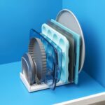 YouCopia StoreMore Adjustable Bakeware Rack, Cookie Sheet Baking Pan and Tray Organizer for Kitchen Cabinet and Pantry Storage, Standard, White - Image 5