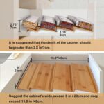 Spice Drawer Organizer with 18 Spice Jars,216 Labels,50 Non-slip Rubber, Bamboo 4 Tier Seasoning Rack Tray Insert for Kitchen Drawers,Cabinets,Countertop,9" Wide x 15.8" Deep - Image 3