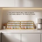Bamboo Tiered Spice Rack, for Countertop Spice Organizer for Pantry Spice Shelf Organizer Kitchen Spices Rack，Cabinet spice rack，Cabinet seasoning rack - Image 3