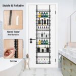 Churboro Over the Door Pantry Organizer Rack with 9 Adjustable Baskets, 9 Tiers Dual-use Hanging or Wall Mount Spice Rack Organizer, Black - Image 5