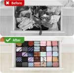 Qozary 42 Pack Adjustable Drawer Organizer Dividers for Socks, Underwear, Makeup, Kitchen, Dresser - Image 4