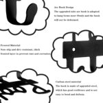 Pool Towel Hooks for Bathroom Wall Mount Towel Rack Towel Holder Carbon Steel Hanger Organizer Indoor Outdoor for Robe, Towel, Coat, Swimsuit, Umbrella, Bag, Keys(Matte Black) - Image 3