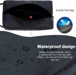 Travel Toiletry Bag for Women and Men, Water-resistant Shaving Bag for Toiletries Accessories, Foldable Storage Bags with Divider and Handle for Cosmetics Toiletries Brushes Tools - Image 3