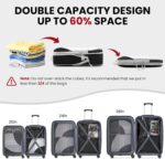 10 Set Compression Packing Cubes, Lightweight Travel Essentials, Stretchable Expandable Storage Bags, Compression Bags for Travel Accessories Luggage Storage Set (10 Pcs, Black) - Image 5