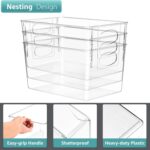 Sorbus Large Clear Plastic Storage Bins for Shelves, Clothes, with Handle - Clear Storage Bins, Drawer, Shelf, Closet, Pantry, Fridge, Freezer Organizer Bins, Closet Organizers and Storage (8 pack) - Image 3