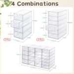 Acrylic Organizer with Drawers | 20 Drawers 4 Sets | Desk Organizer and Storage, Clear Makeup Organization, For Office/Art Supply/Craft Storage and Organization - Image 3