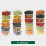 Freshware Food Storage Containers [50 Set] 34 oz Plastic Deli Containers with Lids, Slime, Soup, Meal Prep Containers, BPA Free, Stackable, Leakproof, Microwave, Dishwasher and Freezer Safe - Image 4