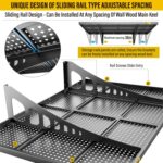 4Pack 2x3ft Adjustable Metal Garage Wall Shelving Heavy Duty Garage Storage Shelf Wall Mounted Black - Image 4