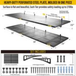 4Pack 2x3ft Adjustable Metal Garage Wall Shelving Heavy Duty Garage Storage Shelf Wall Mounted Black - Image 5