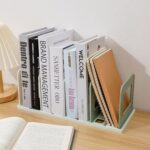 BAYTORY Gradient Desk File Holder, Vertical File Organizer with Adjustable Dividers, Desktop Book Organizer, Binder Shelf for Office Desk (4 Slots, Green) - Image 4