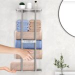 Bathroom Towel Storage for Bathroom, Wall Towel Rack for Rolled Towels, 30 inch Towel Holder Wall Mounted with Metal Shelf Can Holds 6 Large Towels, Brushed Nickel - Image 3