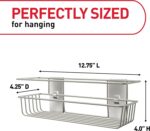 Command Shower Caddy Satin Nickel with Water Resistant Command Strips, Bathroom Organizer, Holds up to 6.5 lbs - Image 3