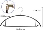 20 Pack Non Slip PVC Coating Metal Clothes Hangers No Shoulder Bump,Built-in Shoulder Hook and Bottom Rod,Suitable for Sweaters,Suits,Shirts,Skirt,Jackets (Black, 20 Pack) - Image 3