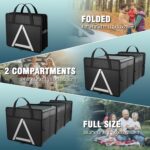 K KNODEL Sturdy Car Trunk Organizer with Premium Insulation Cooler Bag, 3 Compartments Heavy Duty Collapsible for Car, SUV, Truck, or Van (Large, Black) - Image 4