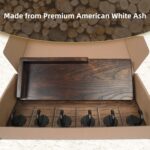 Key Holder Wall Decor-11.8" Solid Ash Wood Entryway Organizer with 6 Hooks & Extra Deep Storage Rack for Key, Mail, Wallet, Leash, Glasses, Hand-Polished & Stained, Easy-Assembly - Image 3