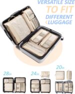 BAGSMART Keep Shape Packing Cubes, 7 Set for Travel, Lightweight Cubes, Suitcase Organizer Bags Set for Essentials - Image 4