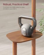 VASAGLE Coat Rack, Free Standing Coat Stand, Hall Coat Tree with 8 Hooks and Storage Shelf, 67.2 Inch Tall, for Coats, Hats, Bags, for Entryway, Hallway, Bedroom, Caramel Brown URCR040K01 - Image 4