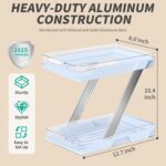 3 Pack Bathroom Organizers and Storage - Multi-Purpose,2-Tier Clear Pull Out Organization for Bathroom,Under Sink,Kitchen,Vanity,Countertop,Cabinet,Pantry & Medicine Cabinet,Blue - Image 3