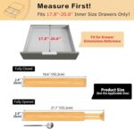 Utoplike 4 pcs Bamboo Kitchen Drawer Dividers Large, Adjustable Drawer Organizers, Spring Loaded, Works in Kitchen, Dresser, Bathroom, Bedroom, Drawer, Desk - Image 3
