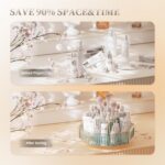 360° Rotating Makeup Organizer Spinning Vanity Organizer with Makeup Brush Holder for Countertop, Bathroom Storage, Skincare, Perfume & Cosmetic Organizer for Vanity - Image 3