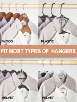 HOUSE DAY Closet Organizers and Storage, College Dorm Room Essentials - 60 Pack Clear Clothes Hanger Connector Hooks, Heavy Duty Hangers Organization, Premium Space Saving Hangers - Image 4