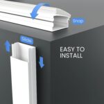 Cord Covers for Wires on Wall - 150in Cable Management Cable Hider - Cord Hiders for TV On Wall - Paintable Cable Concealer - Wire Covers for Cords - 10X (L16 x W0.95 x H0.5) - Medium, White - Image 4