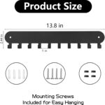 2 Pack Key Holder for Wall,Key Hooks with 10 Hooks,Key Holder Wall Mount Self Adhesive, Key Rack for Wall No Drill for Living Room, Kitchen, Bathroom, Garage (Black) - Image 3