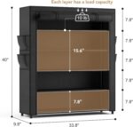 Shoe Rack with Cover, 5 Tier Shoe Organizer Storage for 20-24 Pair Shoes and Boots Large Shoe Storage Shelf Space Saving Vertical Shoe Rack for Closet, Front Door Entrance, Dorm, Garage - Image 4
