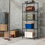 IZEUK 5-Tier Black Metal Storage Shelves, Adjustable Wire Shelving Unit for Kitchen, Bathroom, Pantry, Office, Garage, Organizer Wire Rack, 1250 lbs, 13.7" D x 23.6" W x 53.4" H - Image 4