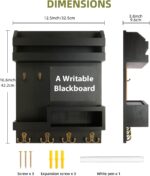 Large Key and Mail Holder Wall Mount, 12.5x16.5 Inch Solid Wood Key Racks for Entryway, Front Door, Hallway, Wall Organizer (Matte Black) - Image 3