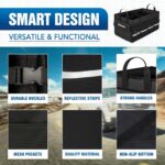 K KNODEL Car Trunk Organizer with Lid, Collapsible Car Trunk Storage Organizer, Car Organizer and Storage for SUV, Truck, Sedan (Medium, Black) - Image 4