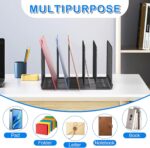 5 Sections Desk File Holder/Rack/Sorter,Mesh File Organizer,File Folder Organizer,Metal Upright Desktop Organization for Documents,Magazine,Kitchenware,Antiskid,Antirust,Sturdy,1 Pack - Image 4