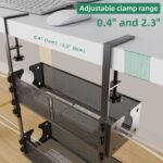 Multi-Model Under Desk Cable Management 2 Pack Metal Under Desk Wire Management Tray Clamp Mount Under Table Cord Management No Damage The Desk - Image 4