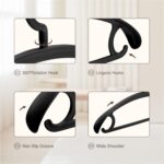10 Pack Heavy Duty Coat Hangers 25lb Load Capacity Swivel Suit Clothes Hanger Wide Shoulder Jacket Hangers Thick Large Non Slip Oversize Hanger Black - Image 5