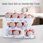 Soda Can Organizer for Pantry/Fridge, Automatic Rolling Pop Can Dispenser/Storage/Holder/Container for Refrigerator, Saving Space Drink Organizer for Fridge, 2-Pack Holds 24 Standard Cans - Image 4