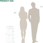 Bathroom Storage Cabinet, Corner Floor Cabinet with 2 Doors and Adjustable Shelf, Narrow Toilet Paper Cabinets, Bathroom Organizer for Small Spaces, 7.9" D x 9.8" W x 29.5" H White - Image 3