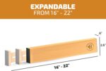 4 Pack Drawer Divider - 2.6" High, 16" to 22" Adjustable Bamboo Drawer Organizers for Clothes, Expandable Dresser Separators in Bedroom/Bathroom/Kitchen/Office Organization and Storage (Natural) - Image 4