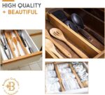 4 Pack Drawer Divider - 2.6" High, 16" to 22" Adjustable Bamboo Drawer Organizers for Clothes, Expandable Dresser Separators in Bedroom/Bathroom/Kitchen/Office Organization and Storage (Natural) - Image 7